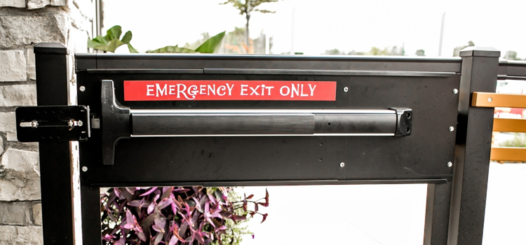 emergency push bar installation in Willowbrook